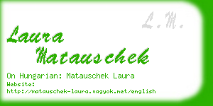 laura matauschek business card